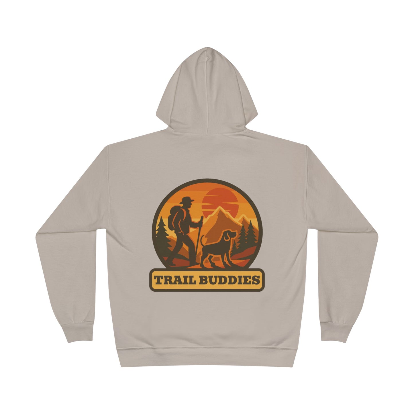 Trail Buddies Eco-Friendly Hoodie - Perfect for Hiking, Outdoor Adventures, Dog Lovers, Nature Gatherings, and Gift Giving