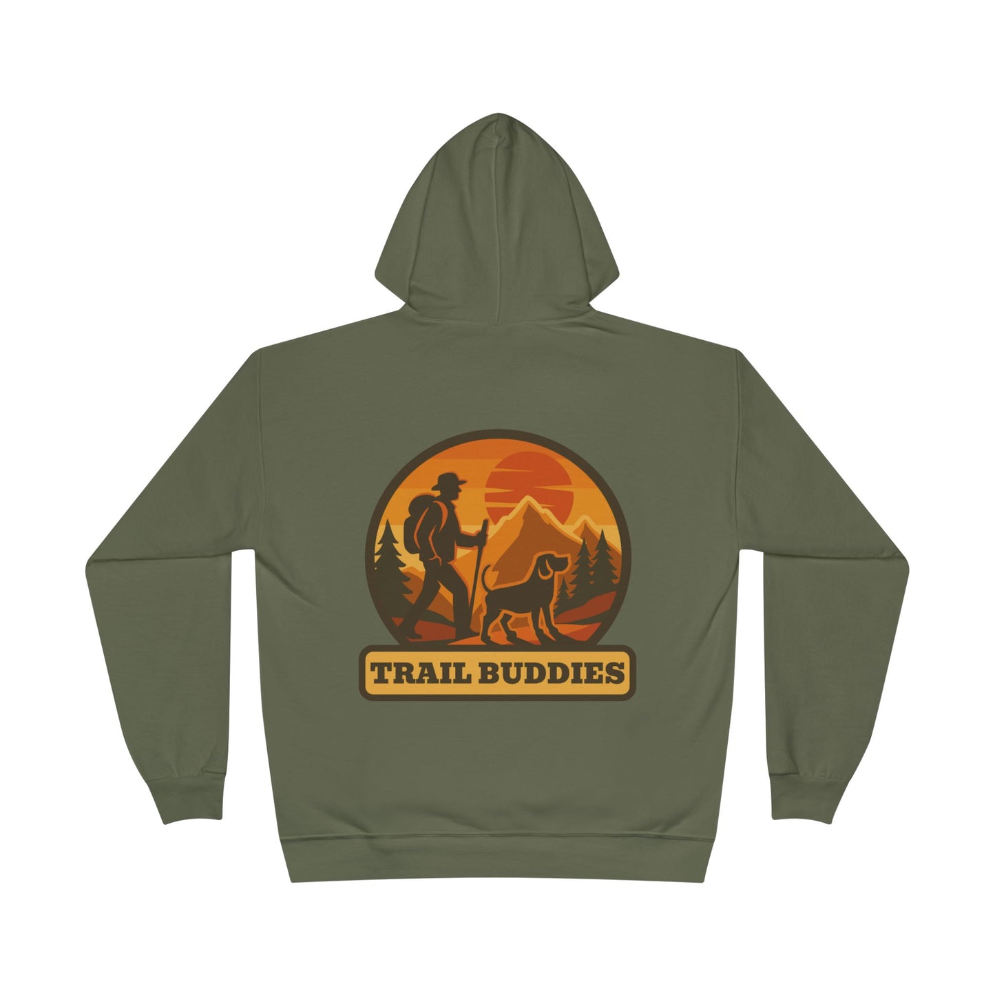 Trail Buddies Eco-Friendly Hoodie - Perfect for Hiking, Outdoor Adventures, Dog Lovers, Nature Gatherings, and Gift Giving