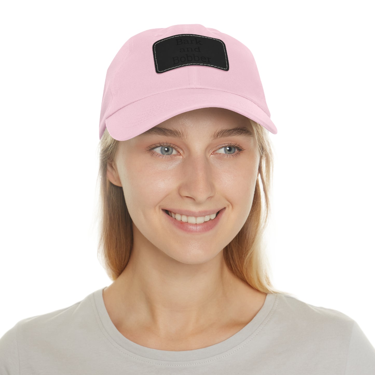 Stylish Dad Hat with Leather Patch - Bark and Bobber, Fishing Hat, Outdoor Cap, Gift for Dads, Summer Fashion, Casual Wear