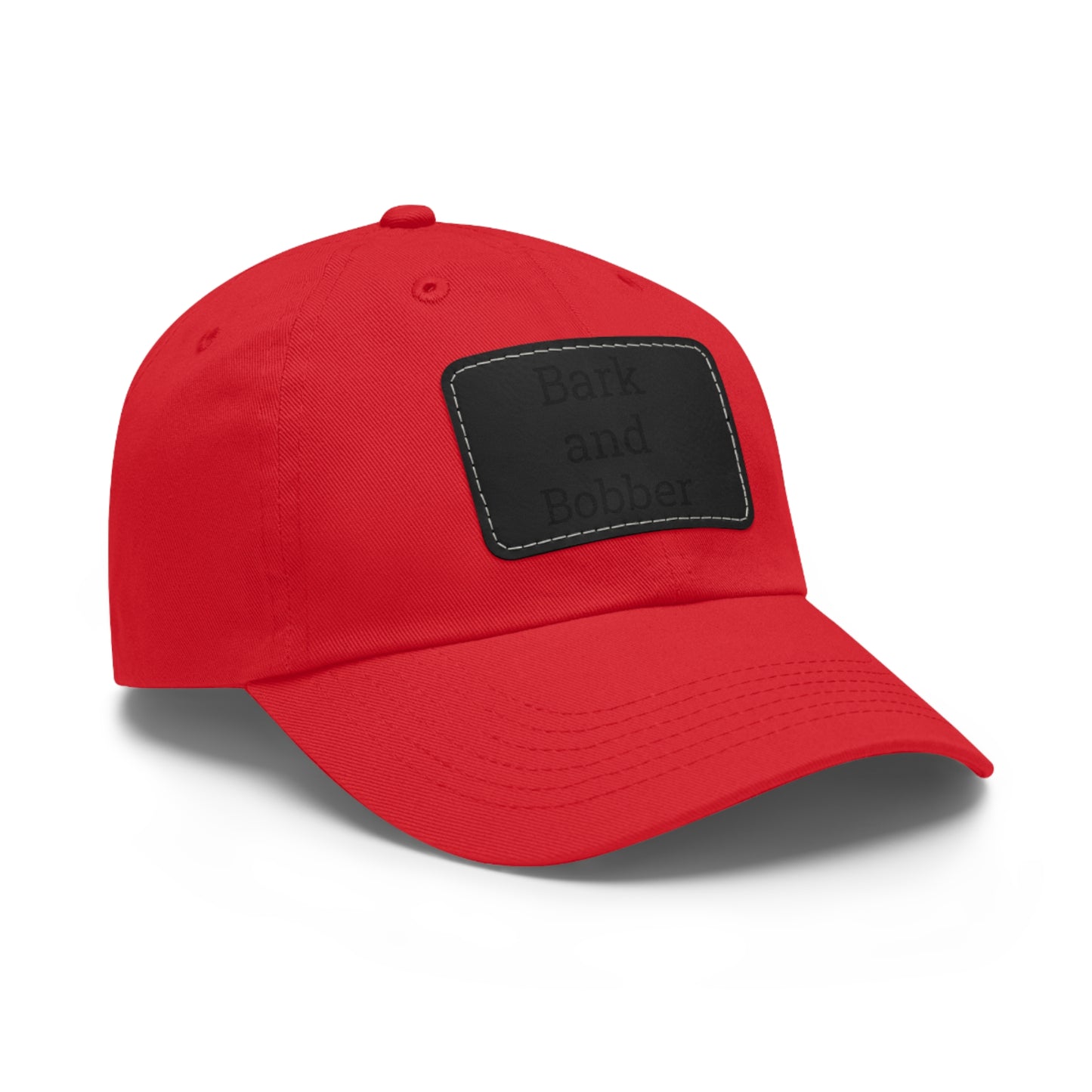 Stylish Dad Hat with Leather Patch - Bark and Bobber, Fishing Hat, Outdoor Cap, Gift for Dads, Summer Fashion, Casual Wear