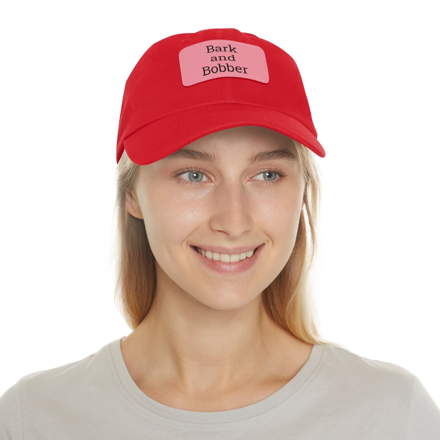Stylish Dad Hat with Leather Patch - Bark and Bobber, Fishing Hat, Outdoor Cap, Gift for Dads, Summer Fashion, Casual Wear
