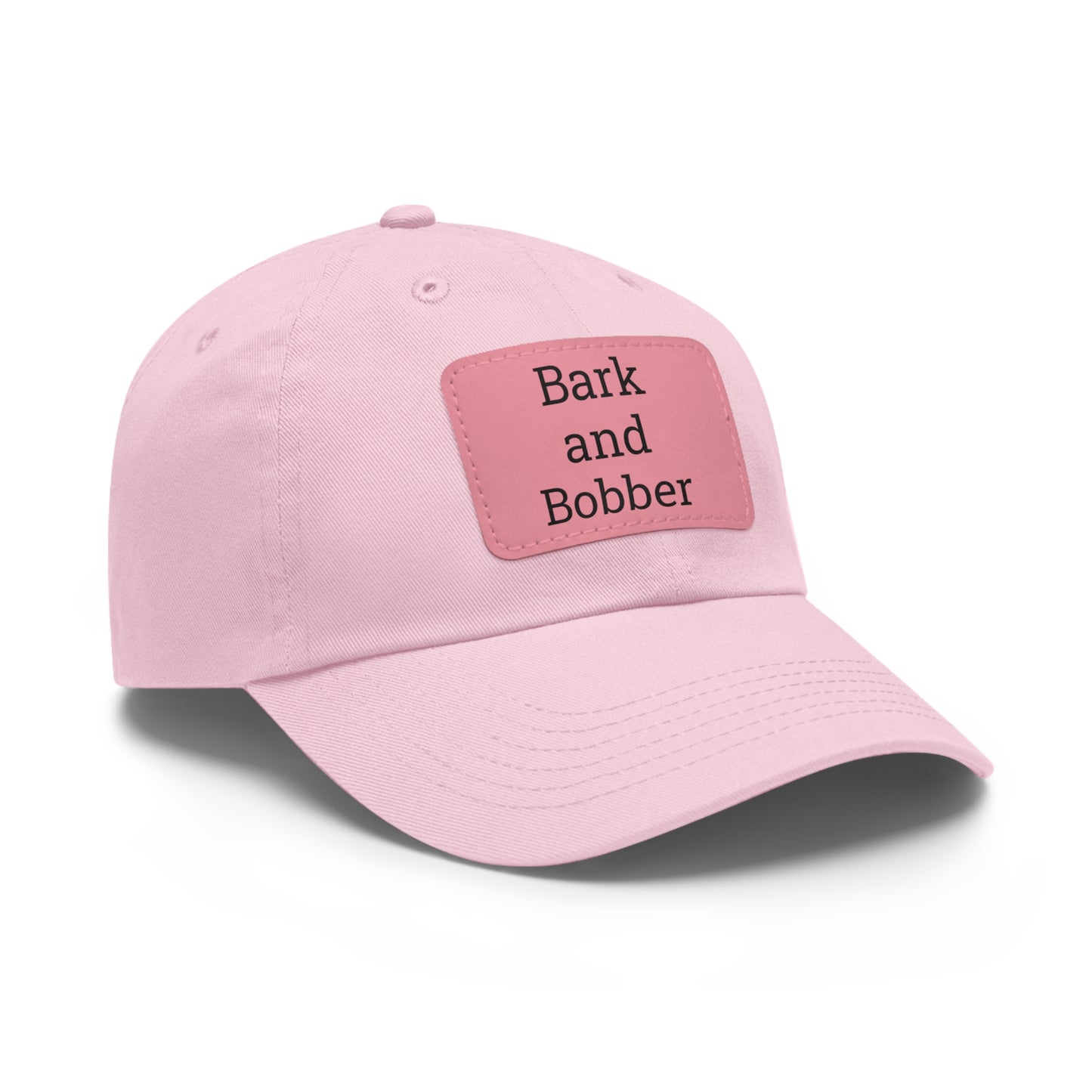Stylish Dad Hat with Leather Patch - Bark and Bobber, Fishing Hat, Outdoor Cap, Gift for Dads, Summer Fashion, Casual Wear