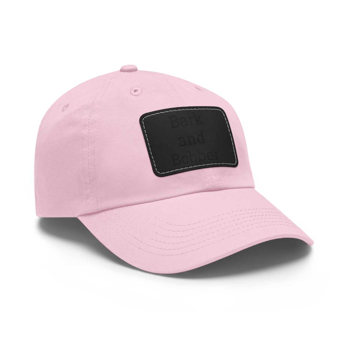 Stylish Dad Hat with Leather Patch - Bark and Bobber, Fishing Hat, Outdoor Cap, Gift for Dads, Summer Fashion, Casual Wear