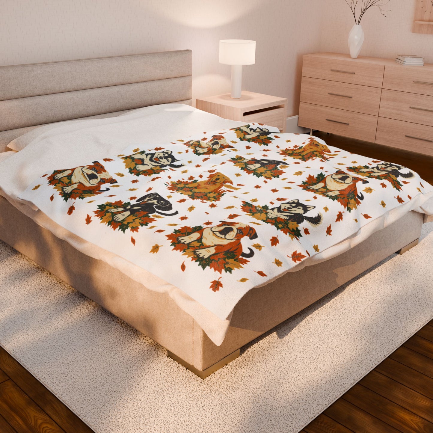 Cozy Pet-Themed Velveteen Plush Blanket for Dog Lovers, Warm Gift for Fall, Perfect for Snuggling or Home Decor, Dog Mom Blanket, [...]