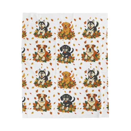 Cozy Pet-Themed Velveteen Plush Blanket for Dog Lovers, Warm Gift for Fall, Perfect for Snuggling or Home Decor, Dog Mom Blanket, [...]