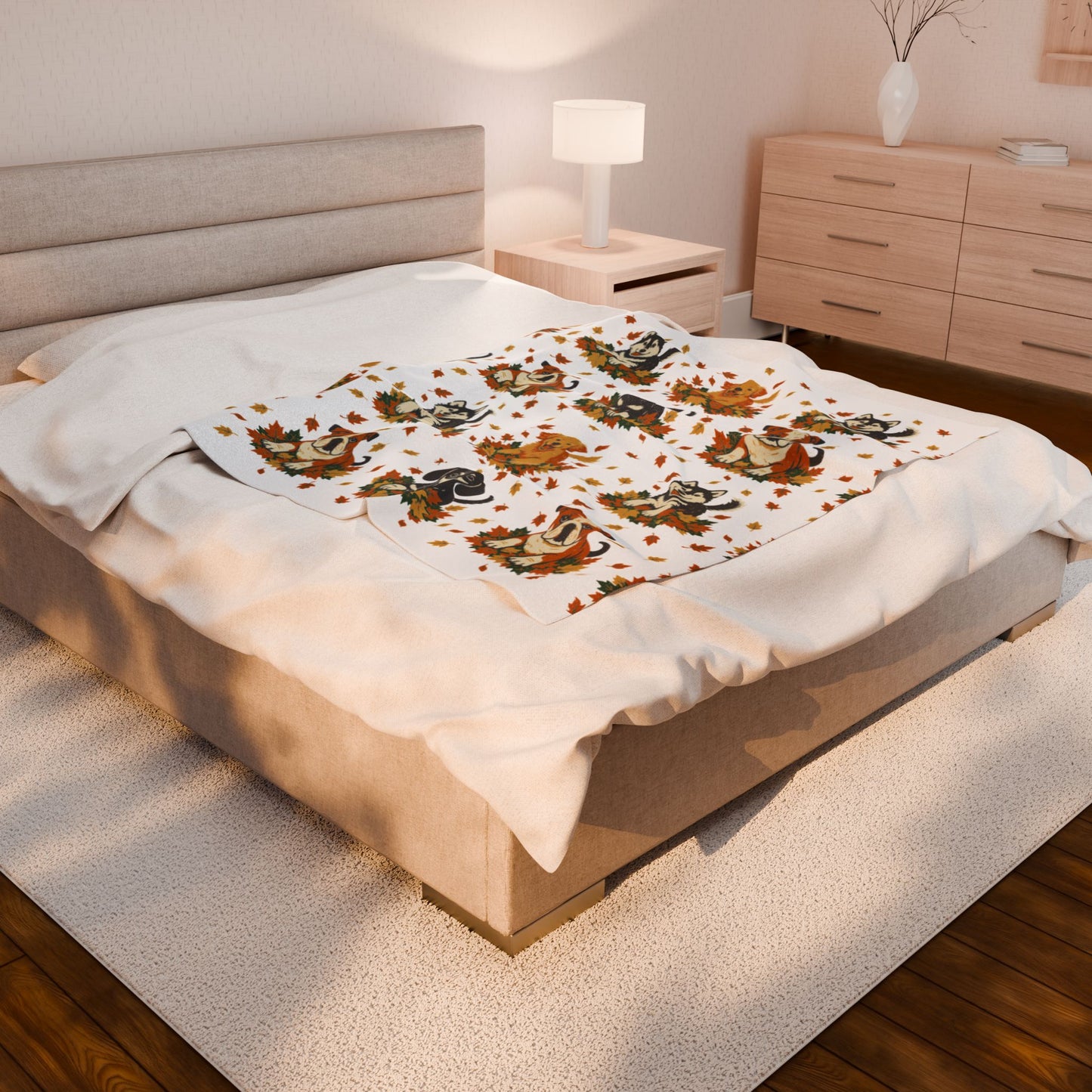 Cozy Pet-Themed Velveteen Plush Blanket for Dog Lovers, Warm Gift for Fall, Perfect for Snuggling or Home Decor, Dog Mom Blanket, [...]
