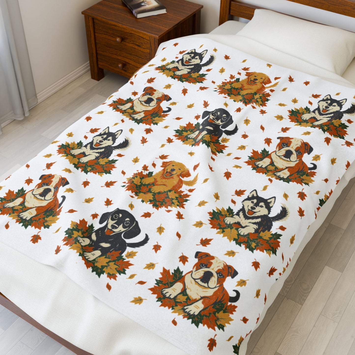 Cozy Pet-Themed Velveteen Plush Blanket for Dog Lovers, Warm Gift for Fall, Perfect for Snuggling or Home Decor, Dog Mom Blanket, [...]