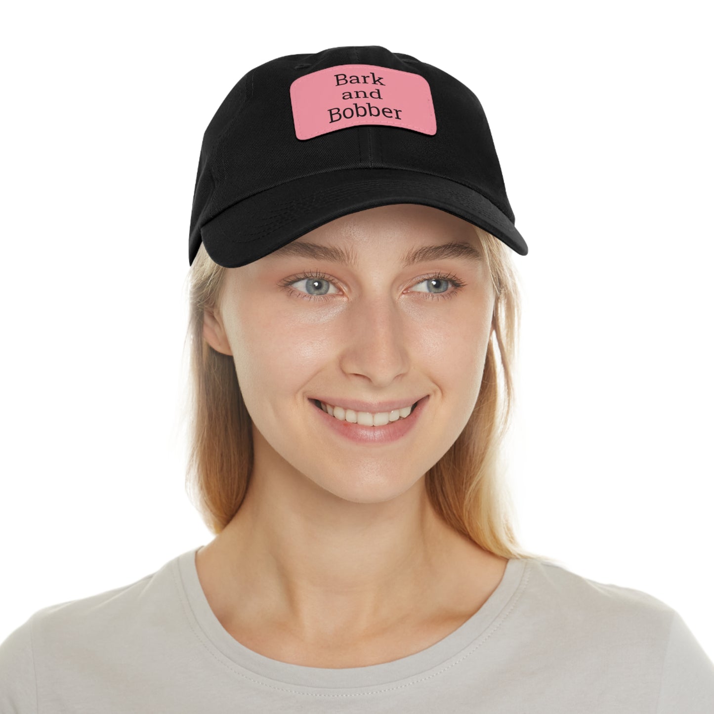 Stylish Dad Hat with Leather Patch - Bark and Bobber, Fishing Hat, Outdoor Cap, Gift for Dads, Summer Fashion, Casual Wear