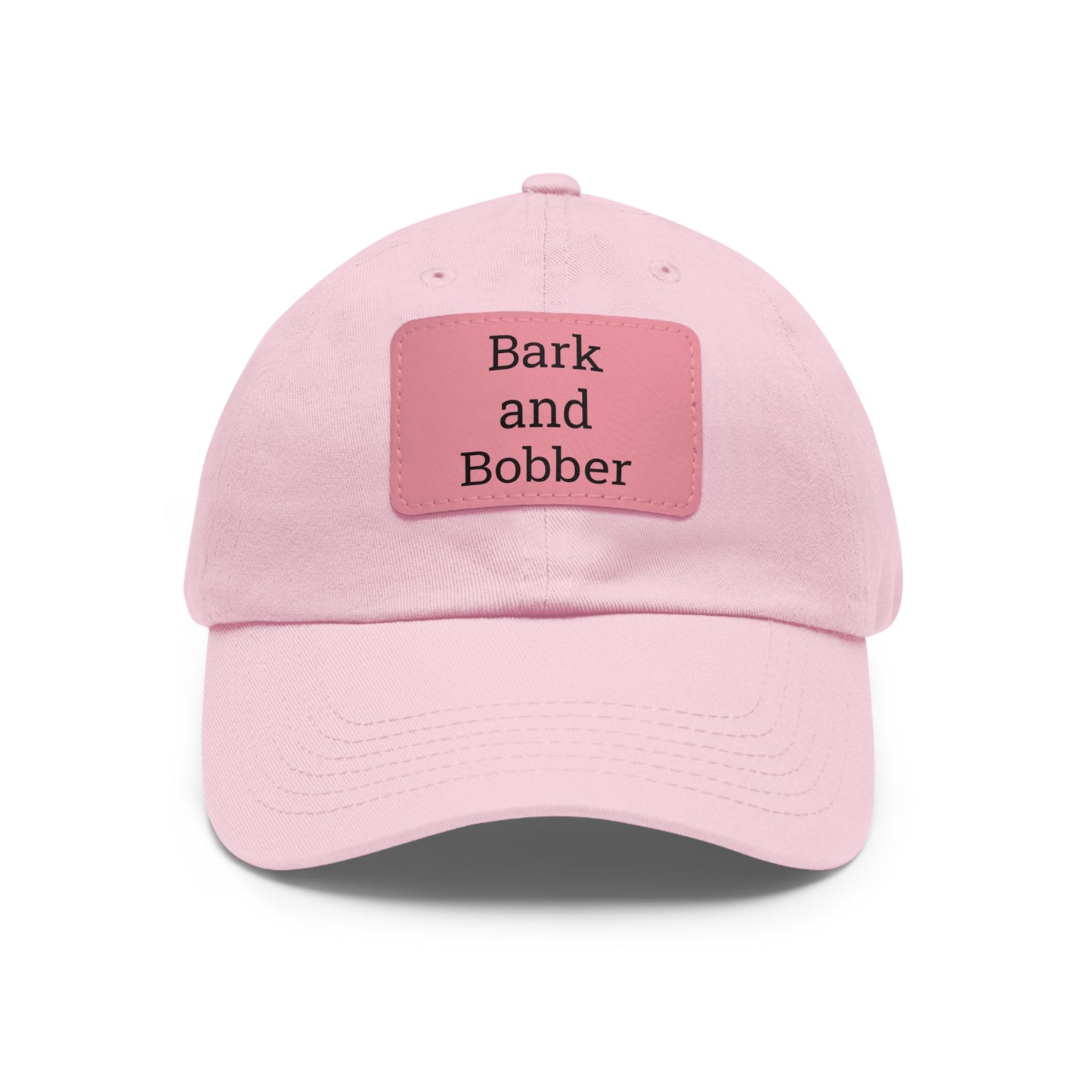 Stylish Dad Hat with Leather Patch - Bark and Bobber, Fishing Hat, Outdoor Cap, Gift for Dads, Summer Fashion, Casual Wear