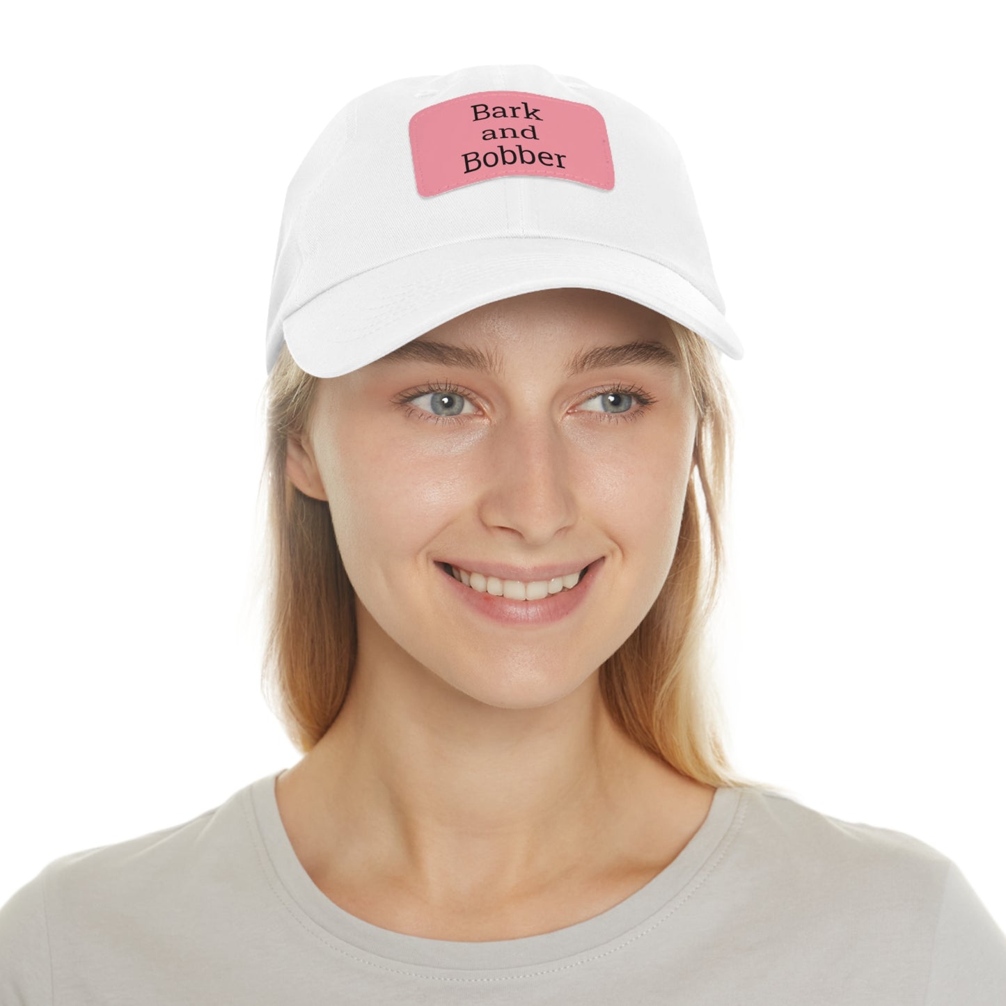 Stylish Dad Hat with Leather Patch - Bark and Bobber, Fishing Hat, Outdoor Cap, Gift for Dads, Summer Fashion, Casual Wear