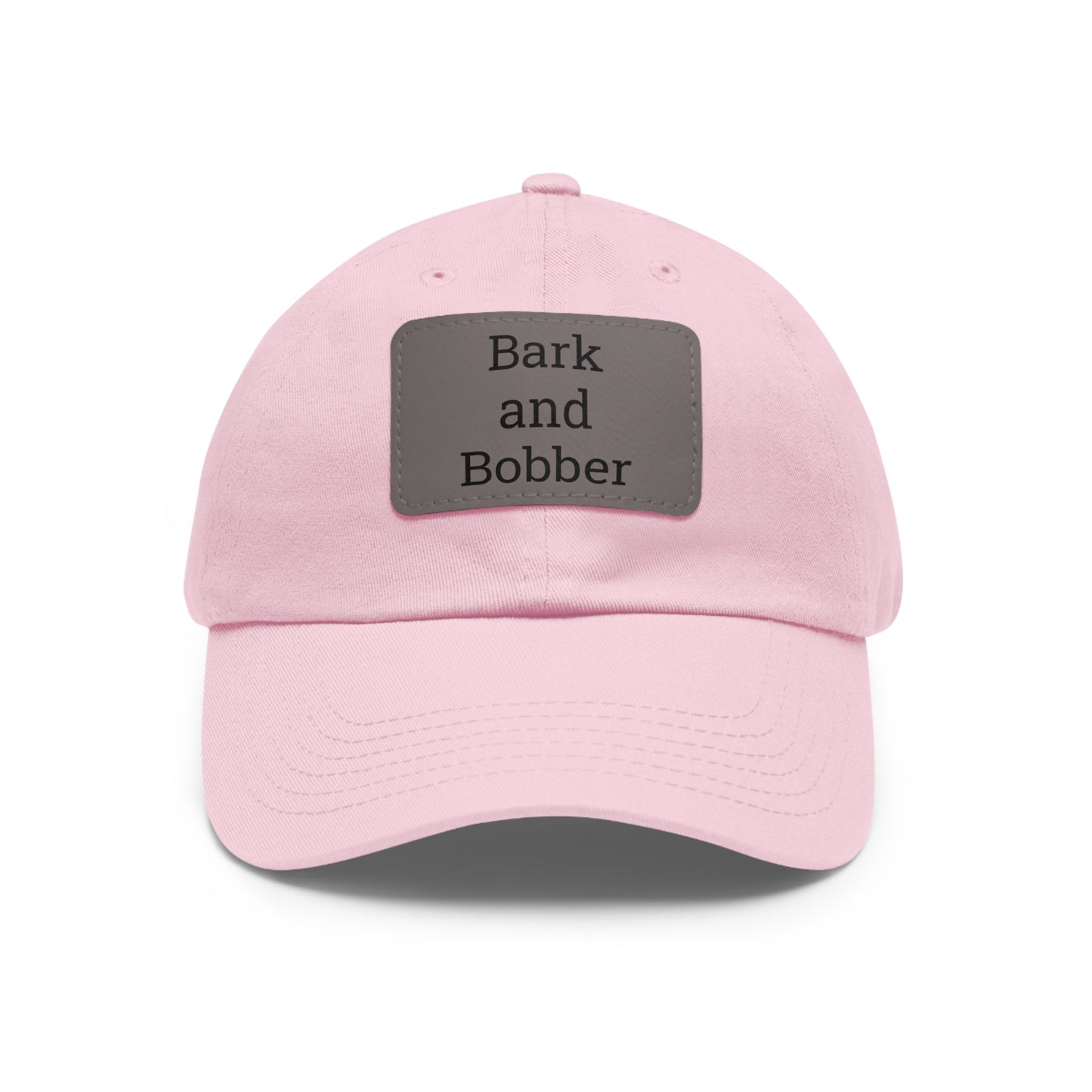 Stylish Dad Hat with Leather Patch - Bark and Bobber, Fishing Hat, Outdoor Cap, Gift for Dads, Summer Fashion, Casual Wear
