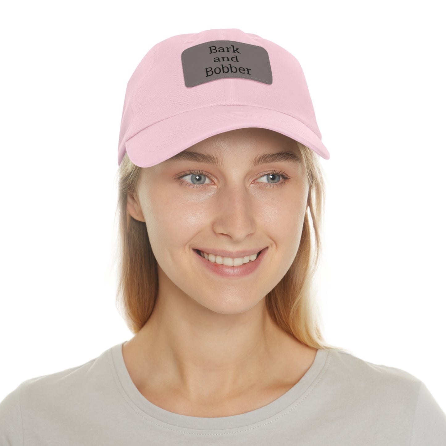 Stylish Dad Hat with Leather Patch - Bark and Bobber, Fishing Hat, Outdoor Cap, Gift for Dads, Summer Fashion, Casual Wear