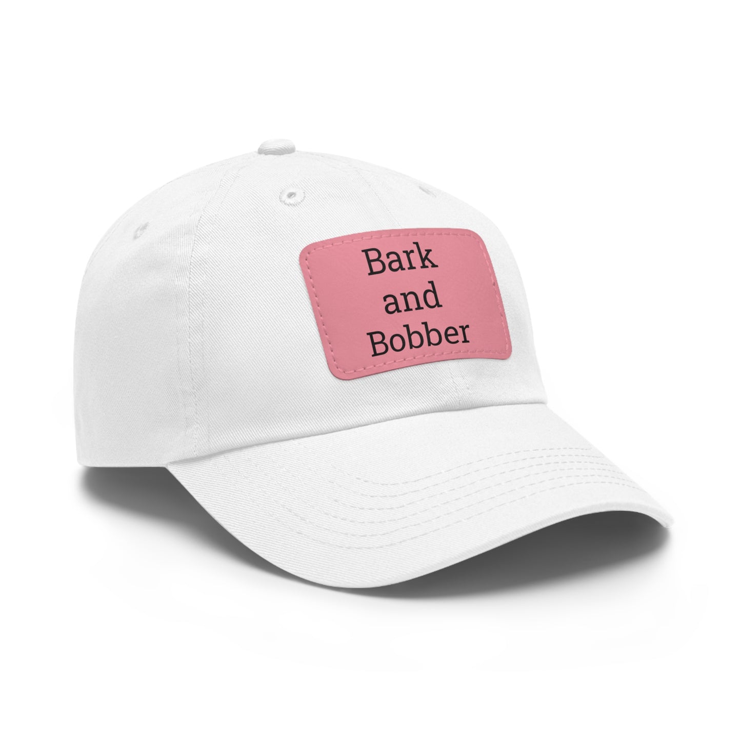 Stylish Dad Hat with Leather Patch - Bark and Bobber, Fishing Hat, Outdoor Cap, Gift for Dads, Summer Fashion, Casual Wear