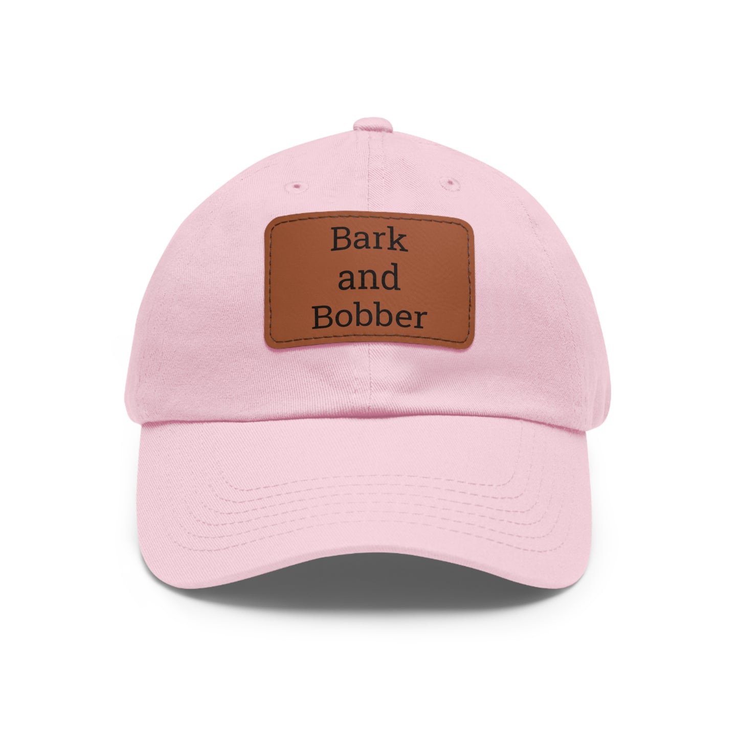Stylish Dad Hat with Leather Patch - Bark and Bobber, Fishing Hat, Outdoor Cap, Gift for Dads, Summer Fashion, Casual Wear