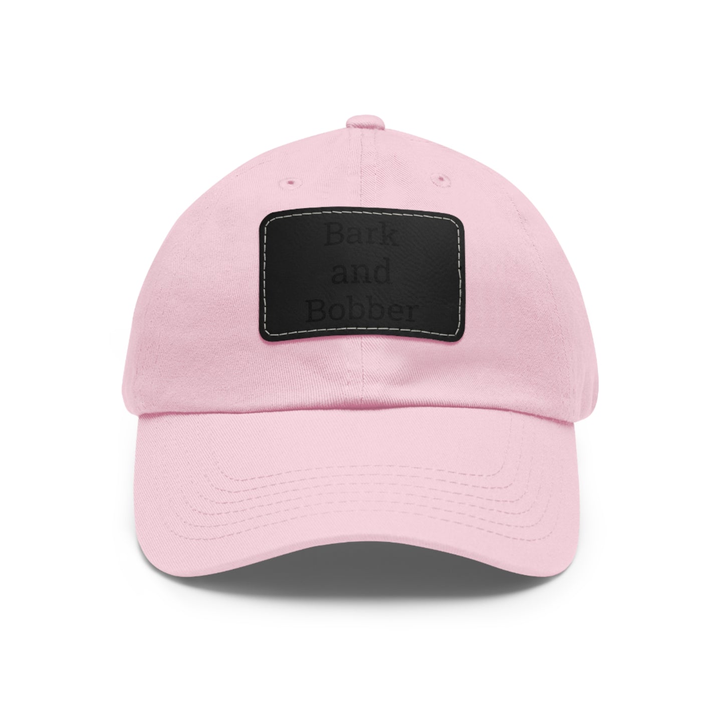 Stylish Dad Hat with Leather Patch - Bark and Bobber, Fishing Hat, Outdoor Cap, Gift for Dads, Summer Fashion, Casual Wear