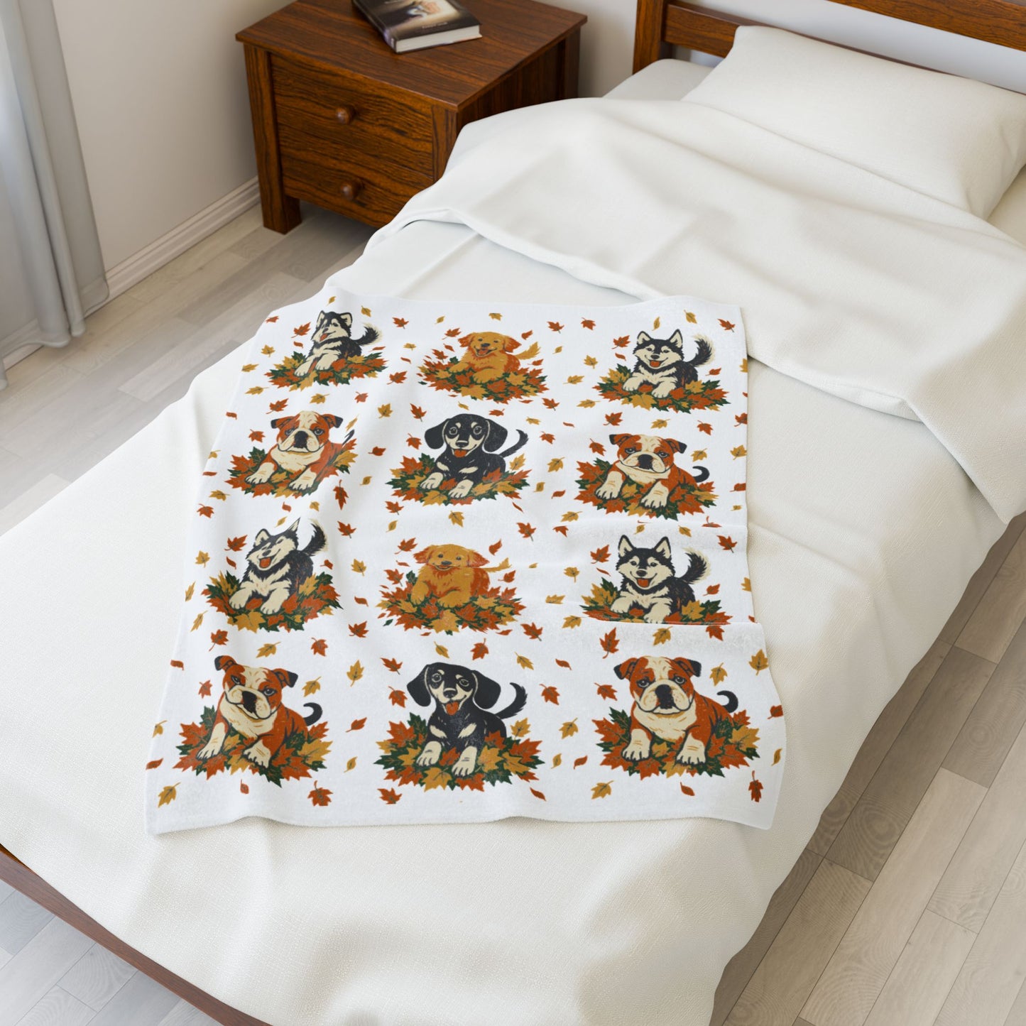 Cozy Pet-Themed Velveteen Plush Blanket for Dog Lovers, Warm Gift for Fall, Perfect for Snuggling or Home Decor, Dog Mom Blanket, [...]