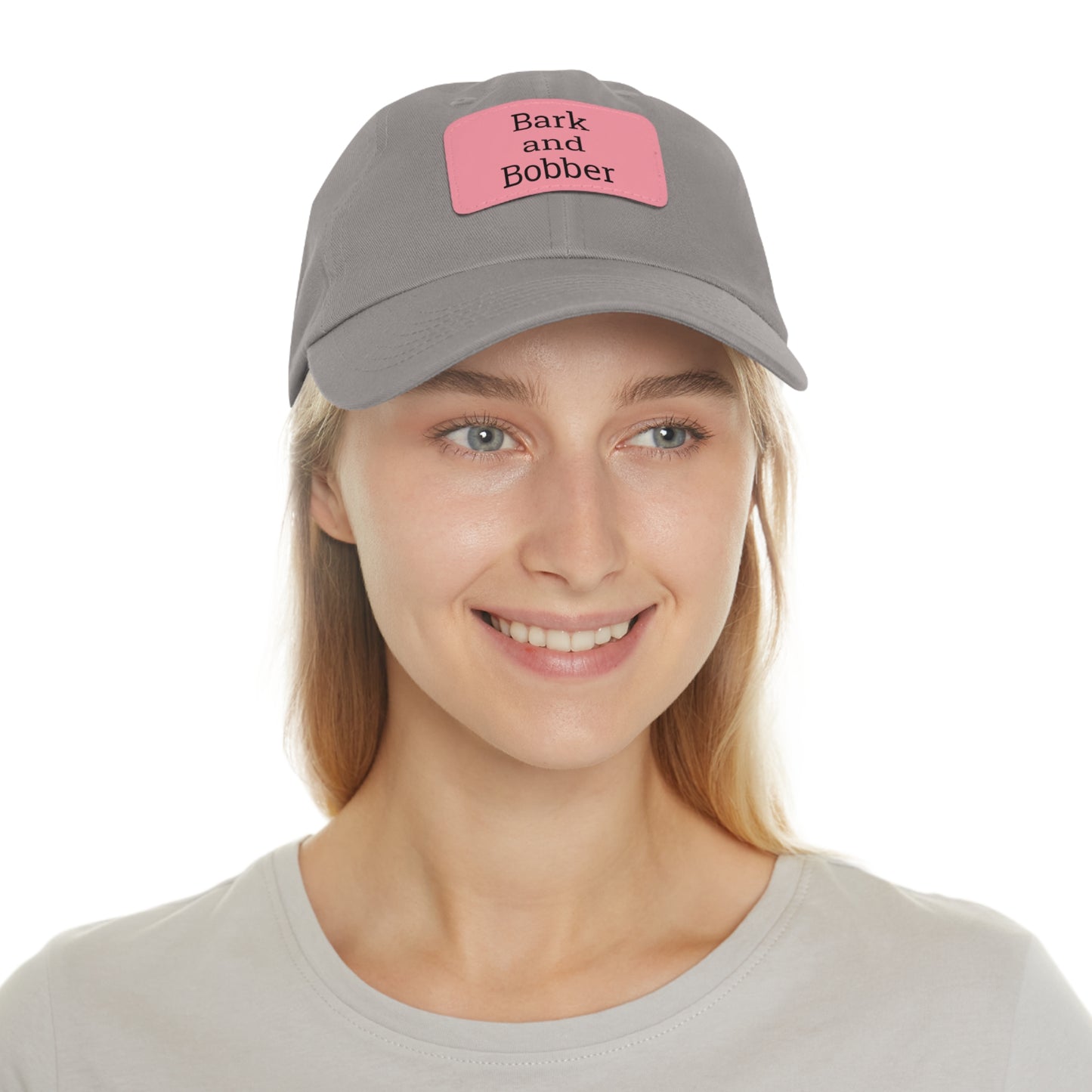 Stylish Dad Hat with Leather Patch - Bark and Bobber, Fishing Hat, Outdoor Cap, Gift for Dads, Summer Fashion, Casual Wear