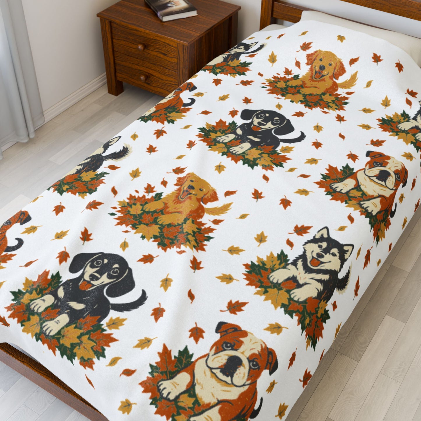 Cozy Pet-Themed Velveteen Plush Blanket for Dog Lovers, Warm Gift for Fall, Perfect for Snuggling or Home Decor, Dog Mom Blanket, [...]