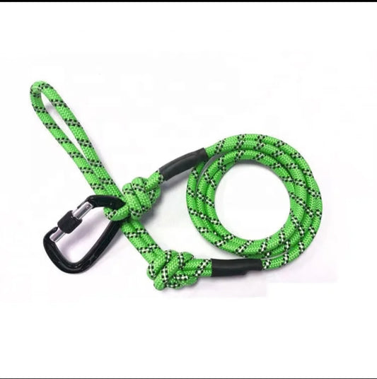 8 FT Braided Nylon Dog Leash with carabiner